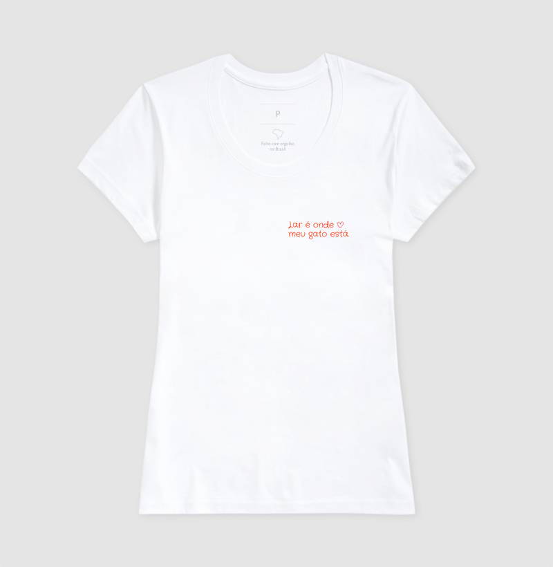 Camiseta LAR É ONDE MEU GATO ESTÁ