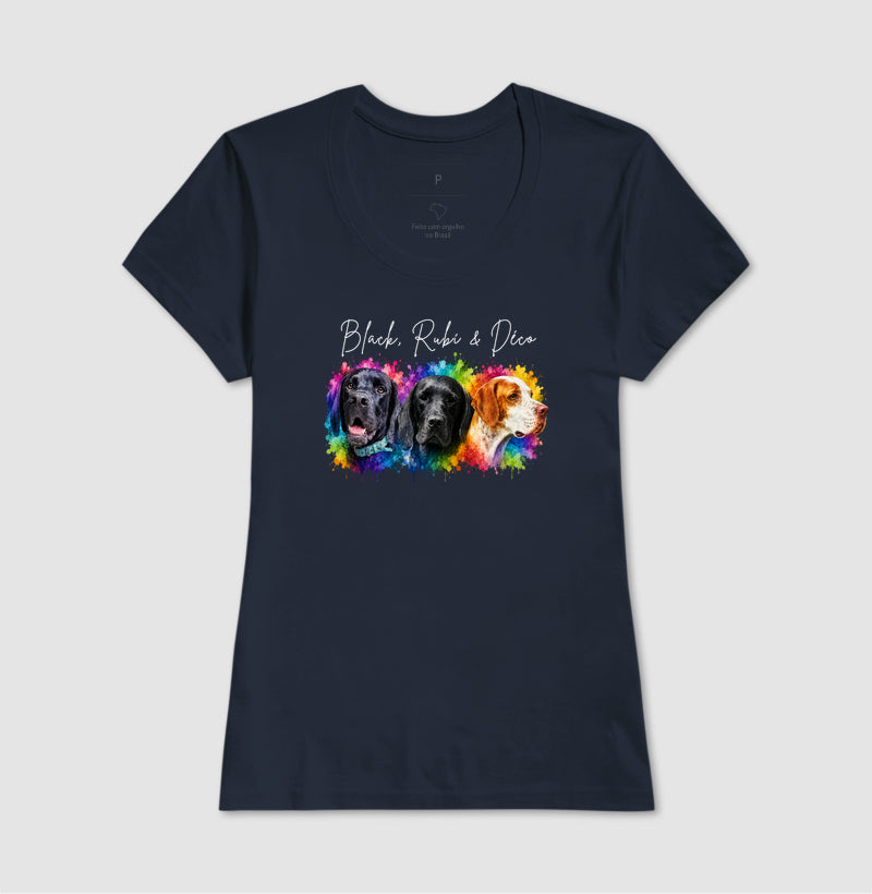 Camiseta BLACK, RUBÍ E DÉCO