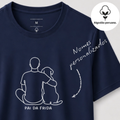 Camiseta SEMPRE JUNTOS | Algodão peruano | Personalize com o nome do seu pet