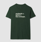 Camiseta PROTEÇÃO & GATOS & BOA ENERGIA