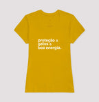 Camiseta PROTEÇÃO & GATOS & BOA ENERGIA