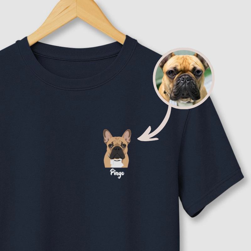 Camiseta Personalizada Minimalista (Foto + Nome do Seu Pet)