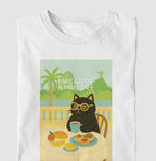 Camiseta MAIS GATOS E MAIS CAFÉ