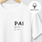 Camiseta FAMILIA PAI DE PET | Algodão Peruano | Monte sua família