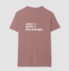 Camiseta AMOR & GATOS & BOA ENERGIA