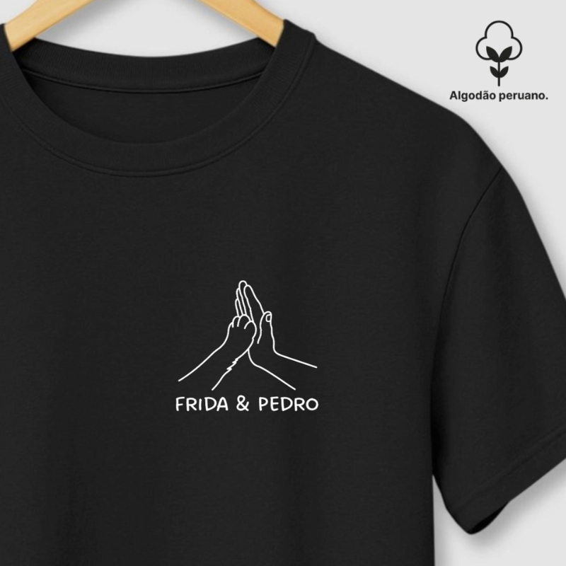 Camiseta BETTER TOGETHER | Algodão Peruano | Personalize com os nomes dos seus pets