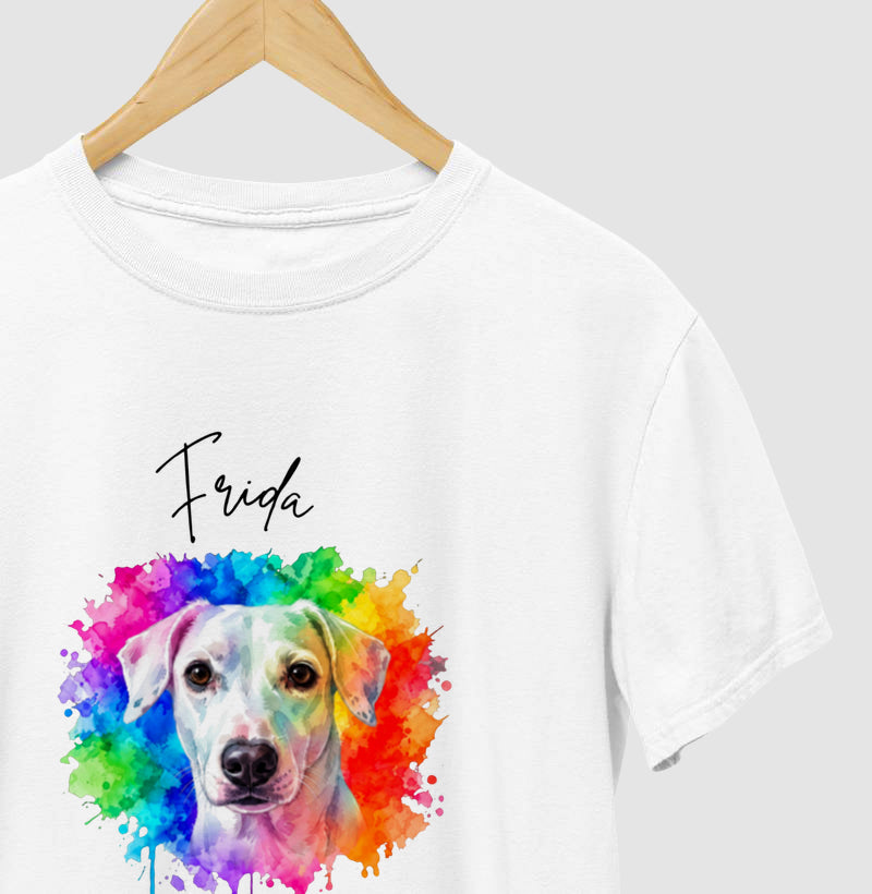 Camiseta COLORIDA FRIDA - BRANCA