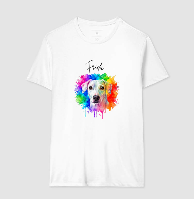 Camiseta COLORIDA FRIDA - BRANCA