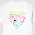Camiseta Meu Amor em Forma de Pet | Foto + Texto com formato especial