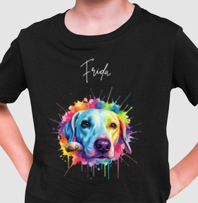 Camiseta MEU DOG EM CORES VIVAS (Infantil) – Personalizado