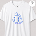 Camiseta SEMPRE JUNTOS | Algodão peruano | Personalize com o nome do seu pet