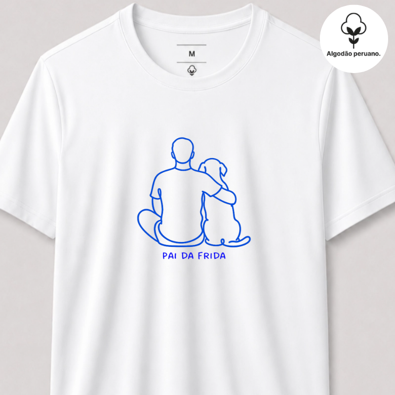 Camiseta SEMPRE JUNTOS | Algodão peruano | Personalize com o nome do seu pet