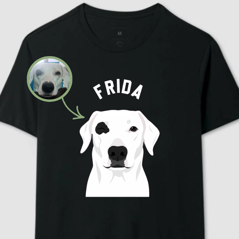 Camiseta Pet Personalizada com Ilustração do Seu Cachorro