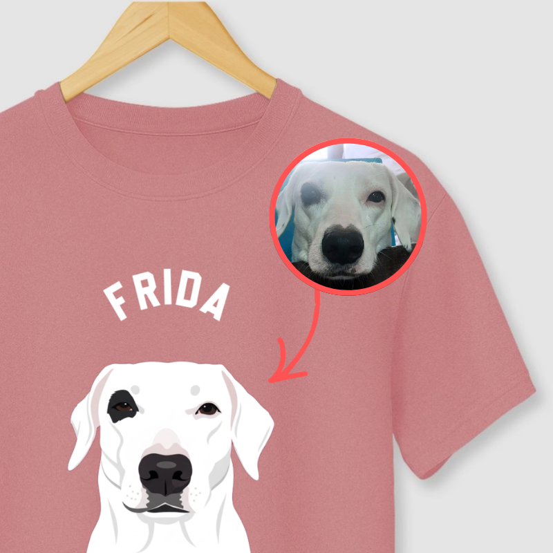 Camiseta Pet Personalizada com Ilustração do Seu Cachorro