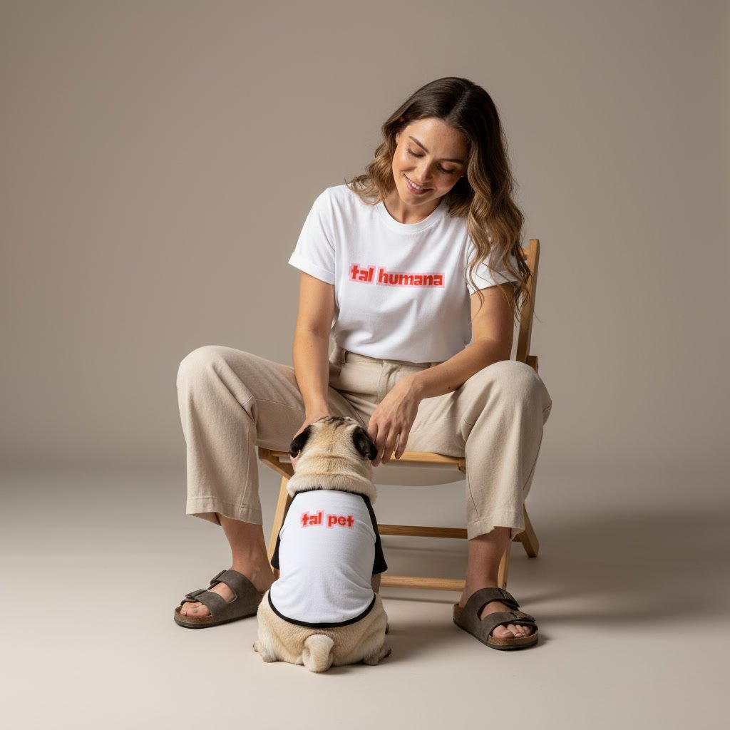 KIT CAMISETAS HUMANO + PET: TAL HUMANA, TAL PET