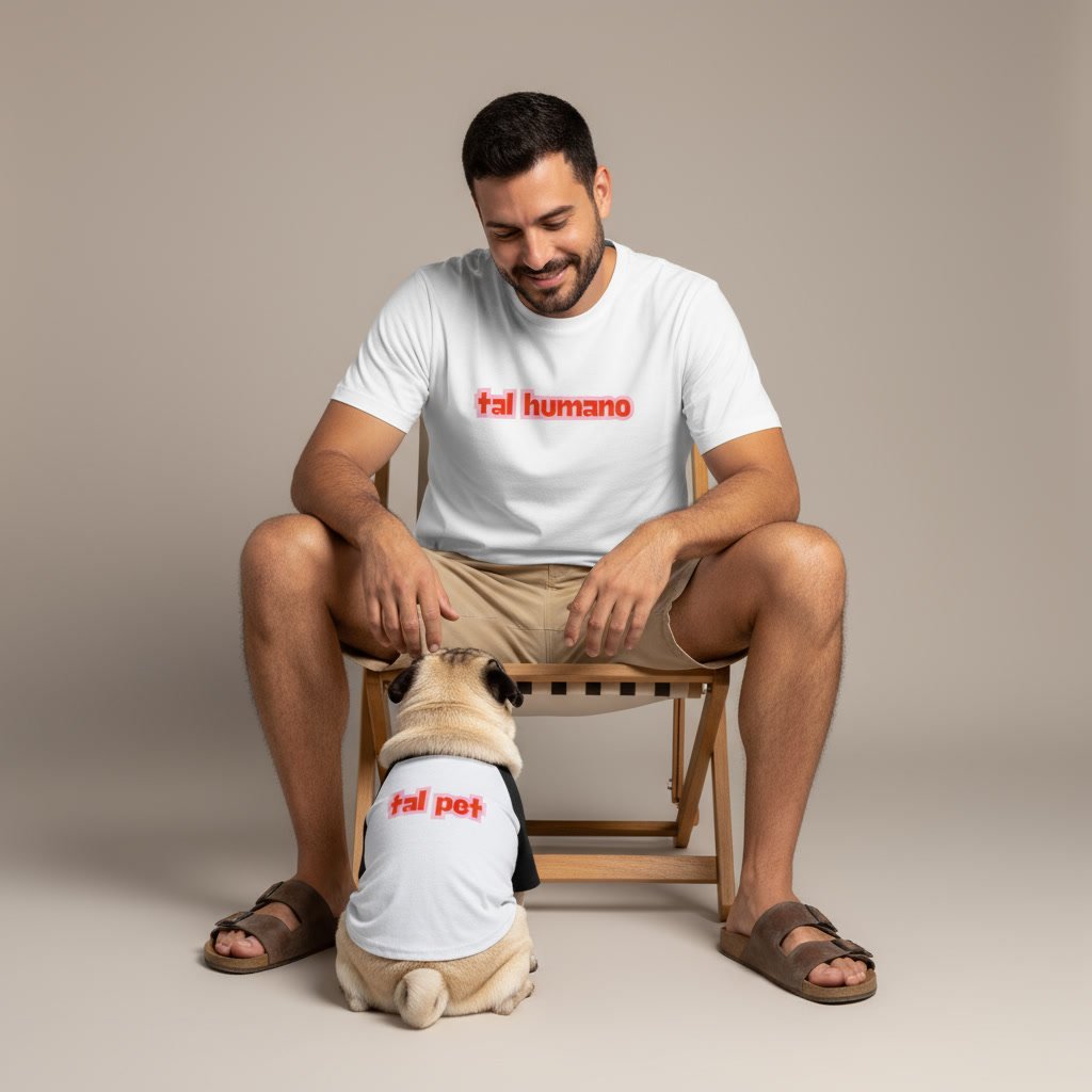 KIT CAMISETAS HUMANO + PET: TAL HUMANO, TAL PET